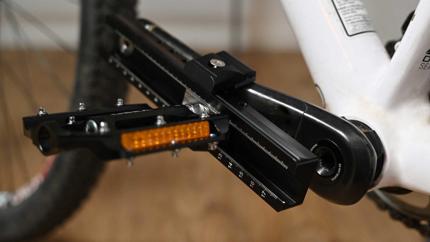 Bild 5, Wexelpunkt WX Vario Invalidenkurbel Kurbelarm-Verkürzer - universelle, stufenlos verstellbar 10 - 170 mm, Fahrradkurbel inkl. Montagekit für Pedal (rechts oder links) passend für Fahrrad und Ergometer